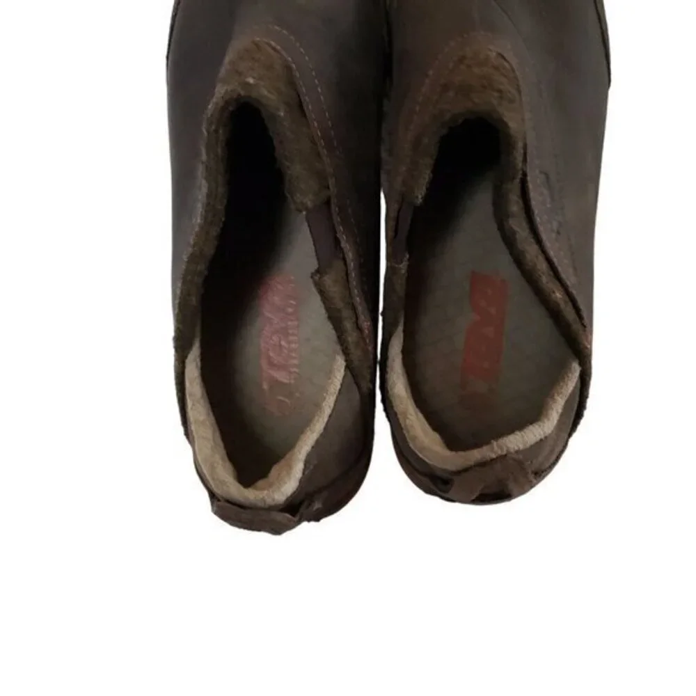 Teva Haley Brown Leather Loafers Womens Shoes Size‎ 8 Pre-Owned